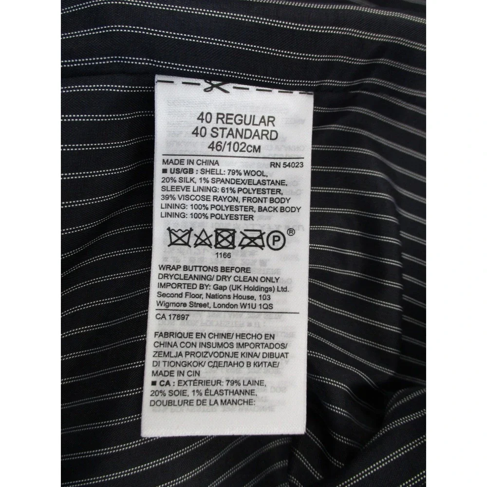 Banana Republic Marzotto Blazer Mens 40R Blue Seersucker Wool Silk Sport Coat